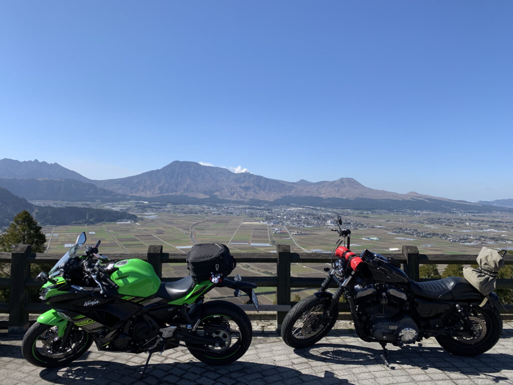 城山展望所とバイク