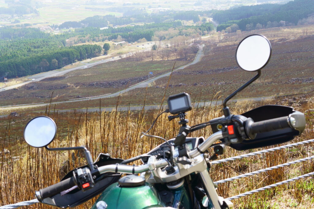 俵山旧道とバイク